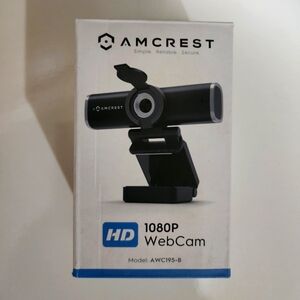 Amcrest 1080P HD Webcam with privacy cover - Black NWT